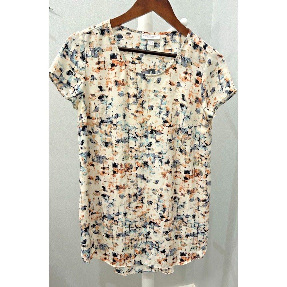 Liz Lange Tunic Maternity‎ Top Size XS Pretty Watercolor Print Office Church